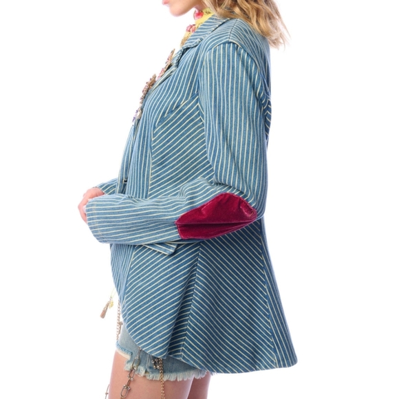 Alaia Striped Denim Blazer (3/24/26) - Picture 6 of 8